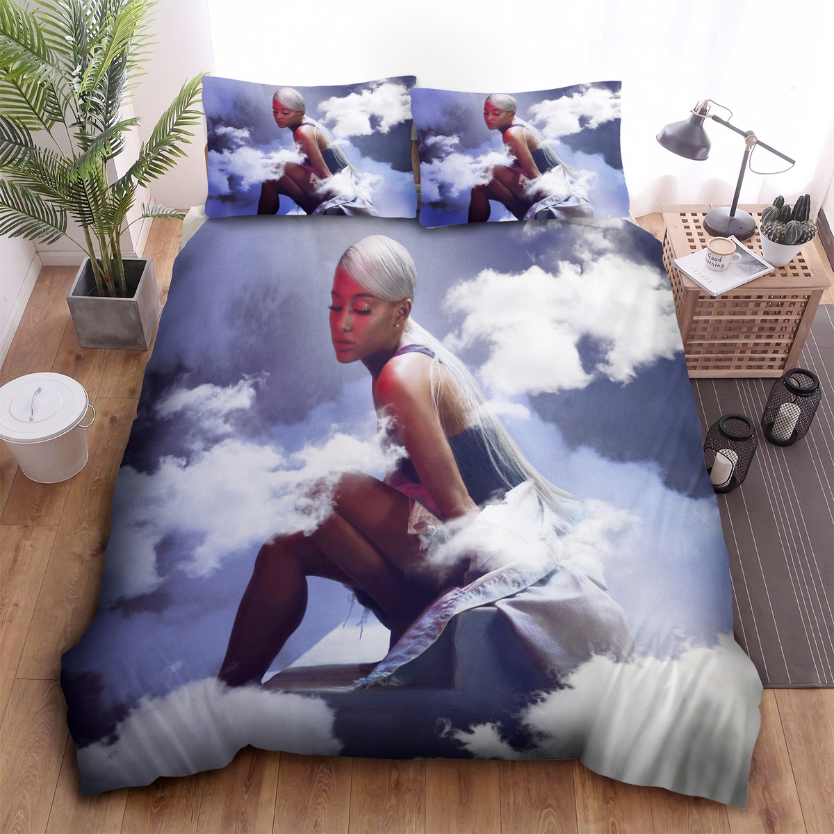 Ariana Grande Breathin' Bed Sheets Spread Duvet Cover Bedding Set - Unique Anime Apparel for Fans