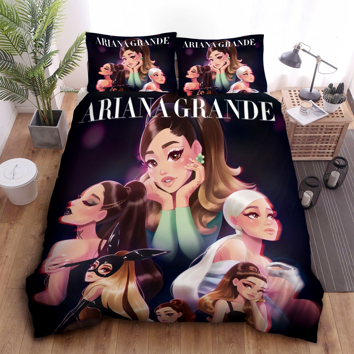 Ariana Grande Moments Art Bed Duvet Cover Bedding Set - Unique Anime Apparel for Fans