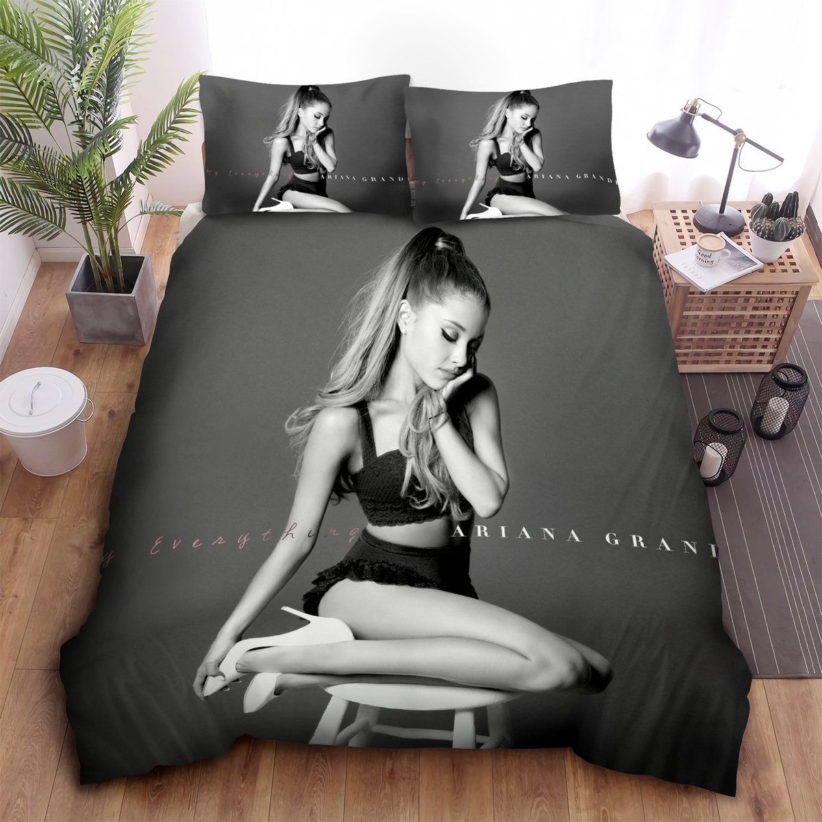 Ariana Grande My Everything Bed Sheets Spread Duvet Cover Bedding Set - Unique Anime Apparel for Fans