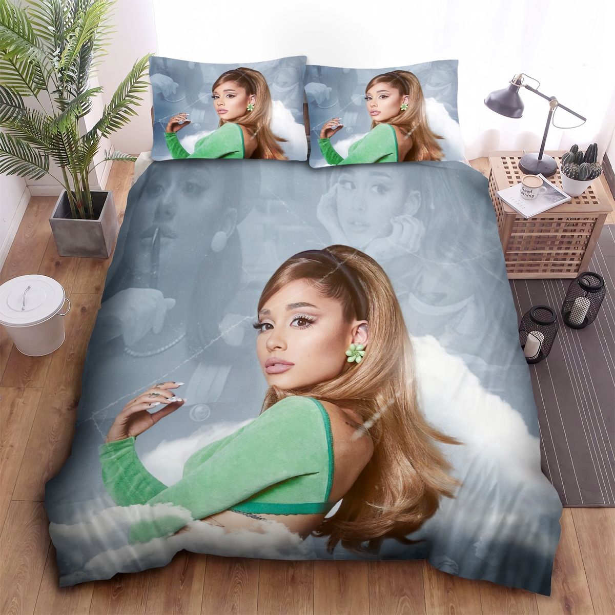 Ariana Grande Positions Moments Bed Sheets Spread Duvet Cover Bedding Set - Unique Anime Apparel for Fans
