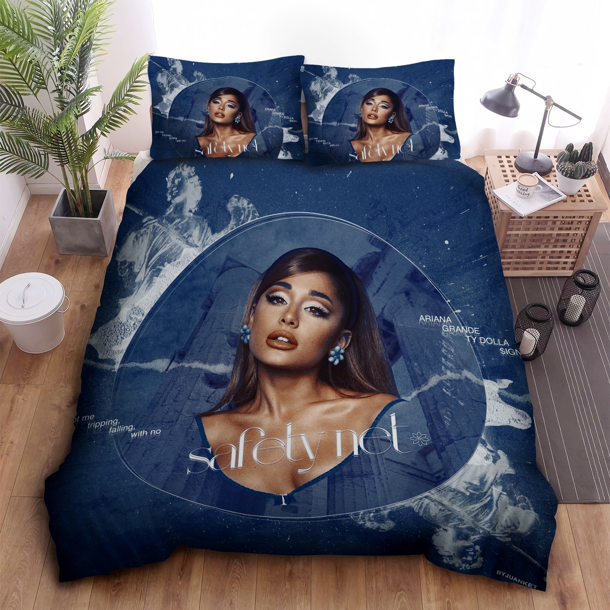 Ariana Grande Safety Net Bed Sheets Spread Duvet Cover Bedding Set - Unique Anime Apparel for Fans