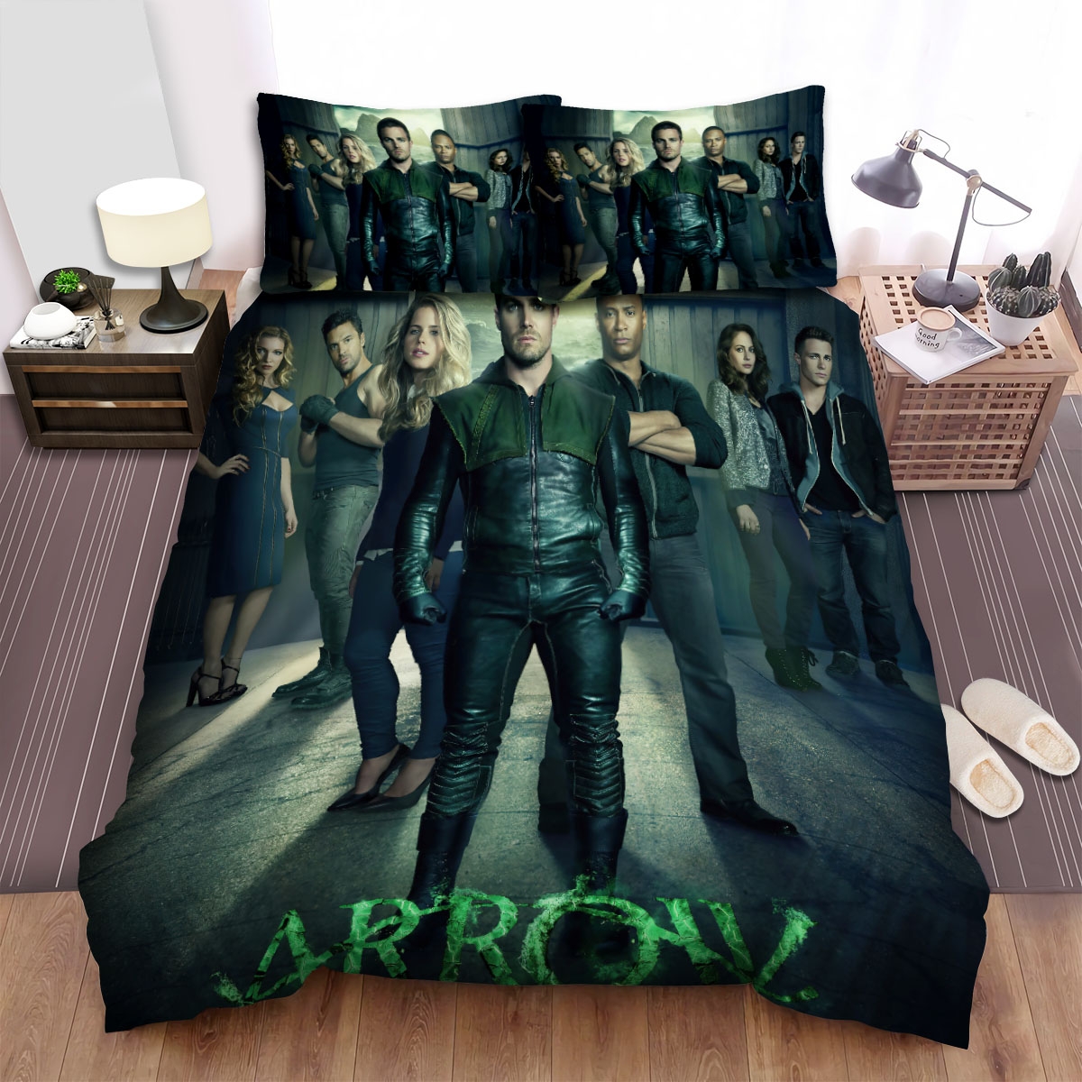 Arrow (2012-2020) Movie Poster 5 Bed Sheets Spread Duvet Cover Bedding Set - Unique Anime Apparel for Fans
