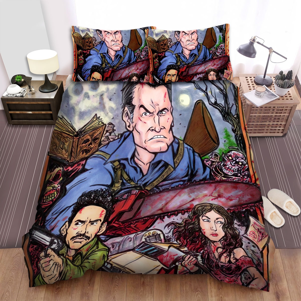Ash Vs Evil Dead (2015-2018) Movie Illustration 6 Bed Sheets Spread Duvet Cover Bedding Set - Unique Anime Apparel for Fans