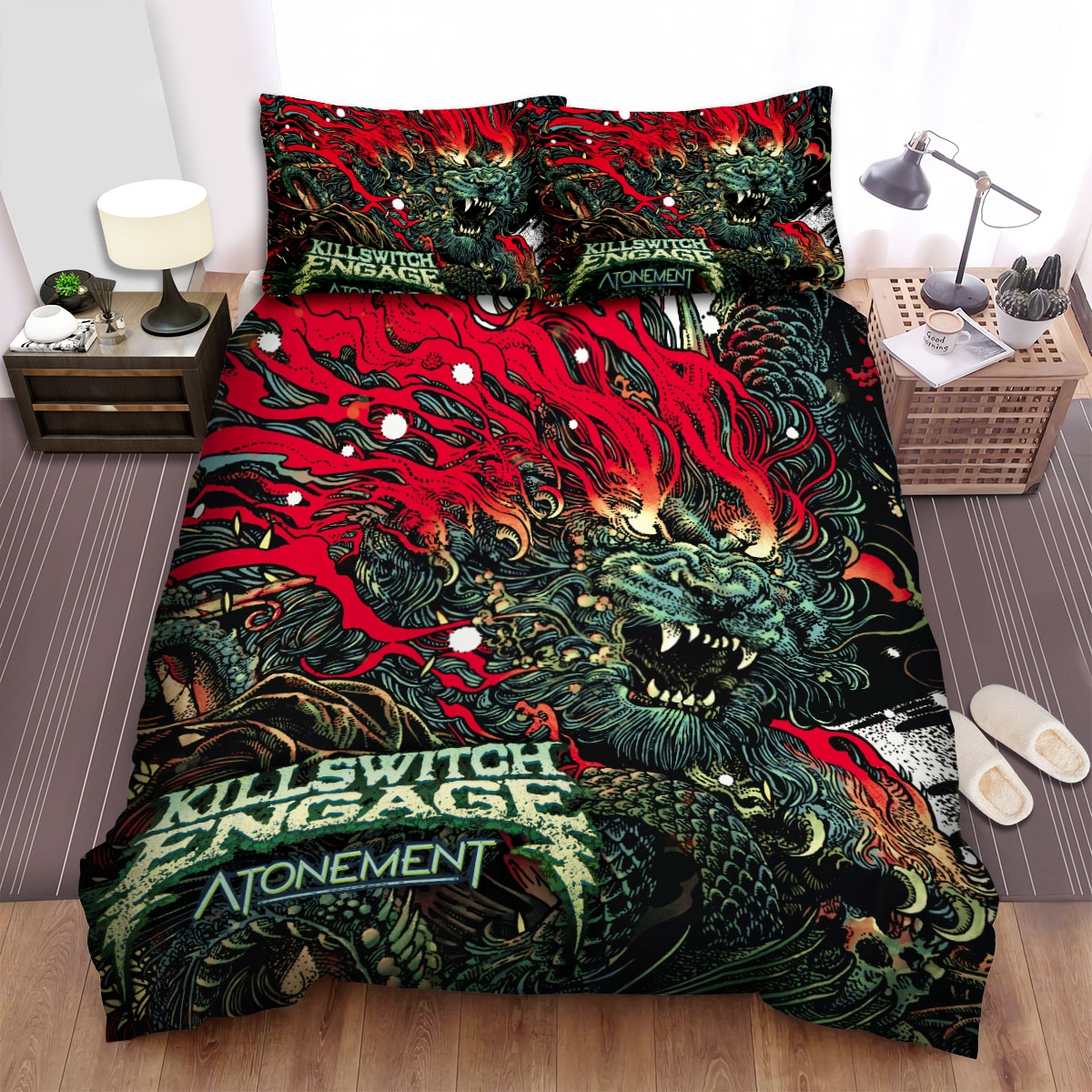 Atonement Banner Killswitch Engage Bed Sheets Spread Duvet Cover Bedding Set - Unique Anime Apparel for Fans