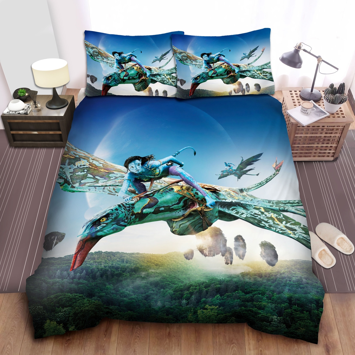 Avatar 2 Movie Trailer Scene Bed Sheets Spread Duvet Cover Bedding Set - Unique Anime Apparel for Fans