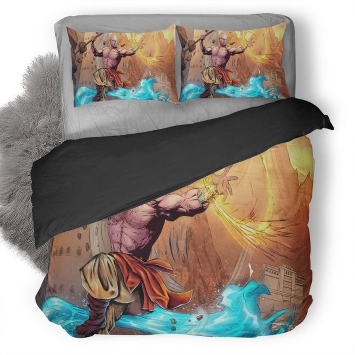Avatar The Last Airbender Aang Duvet Cover Bedding Set - Unique Anime Apparel for Fans