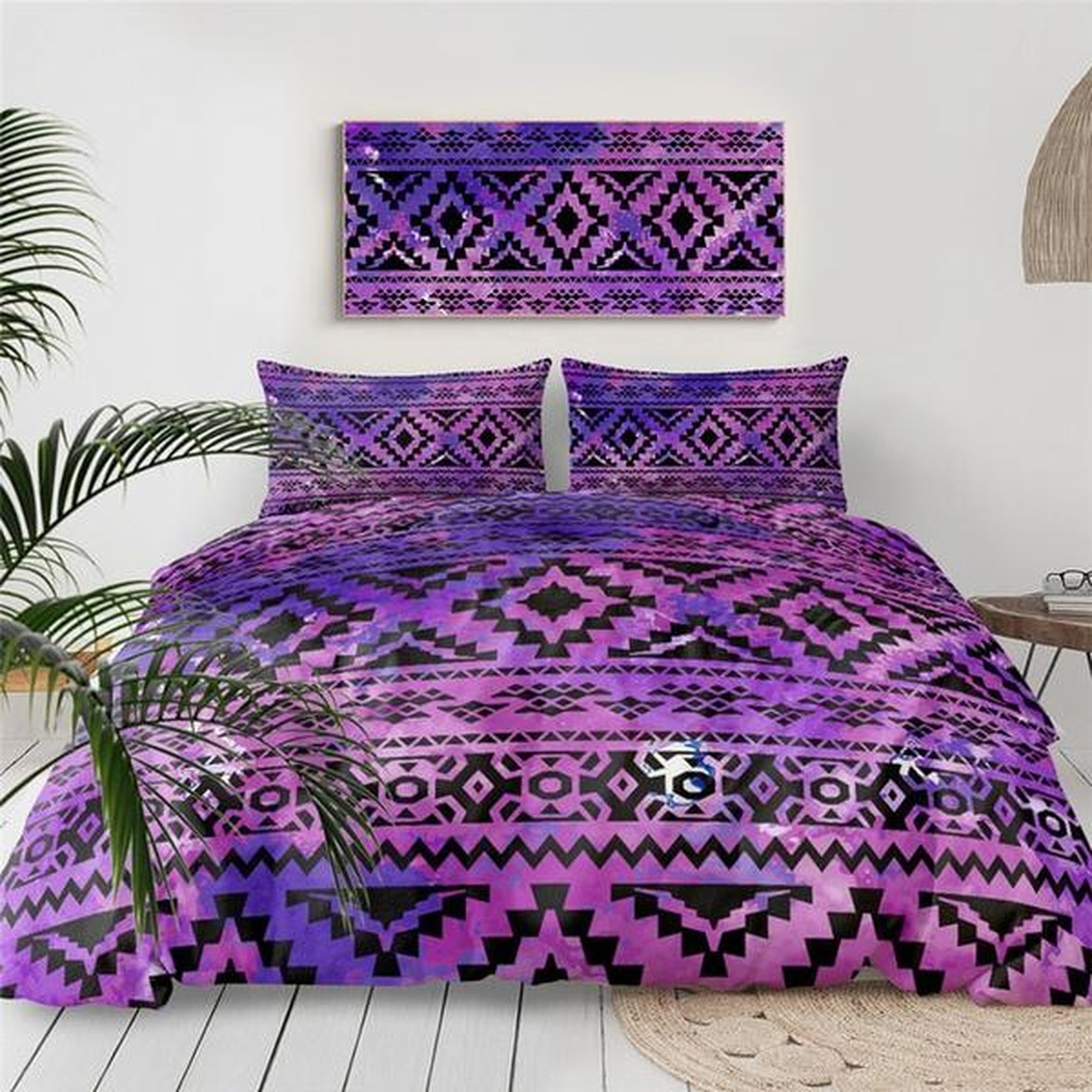 Aztec Geometric Bed Sheets Spread Comforter Duvet Cover Bedding Set - Unique Anime Apparel for Fans