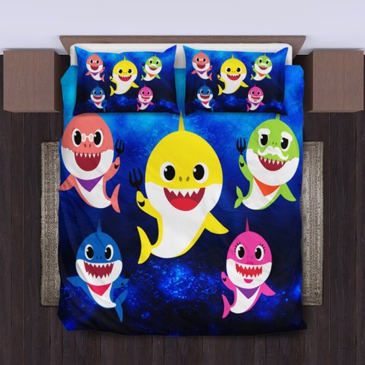 Baby Shark Bedding Set (Duvet Cover & Pillow Cases) - Unique Anime Apparel for Fans