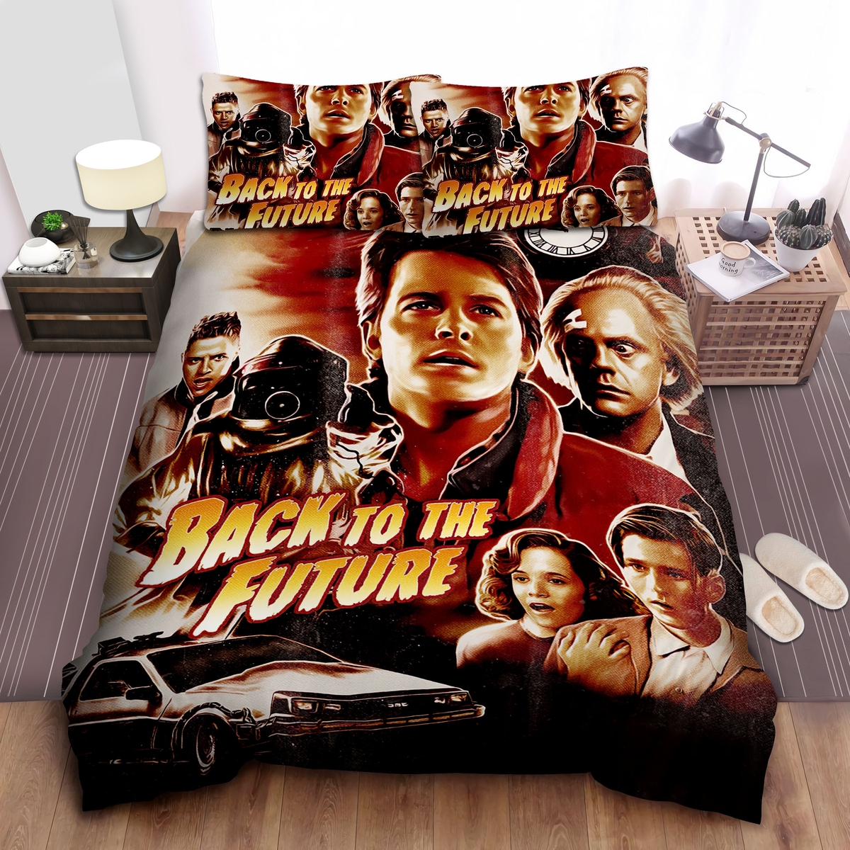 Back To The Future Vintage Film Poster Bed Sheets Spread Duvet Cover Bedding Set - Unique Anime Apparel for Fans