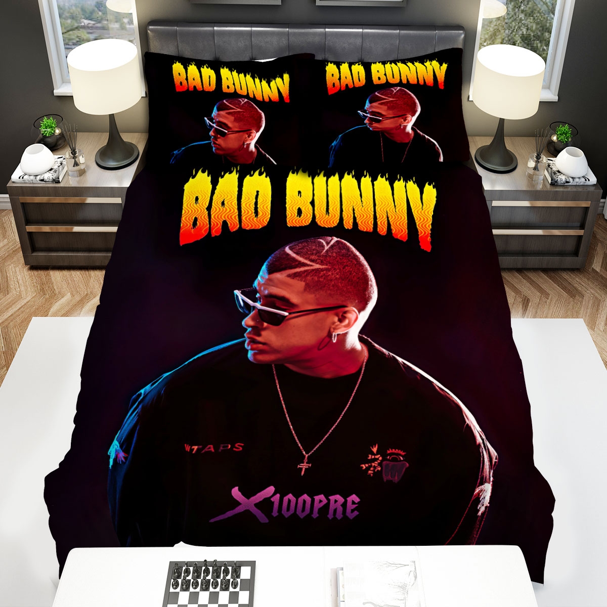 Bad Bunny Bed Sheets Spread Comforter Duvet Cover Bedding Set - Unique Anime Apparel for Fans
