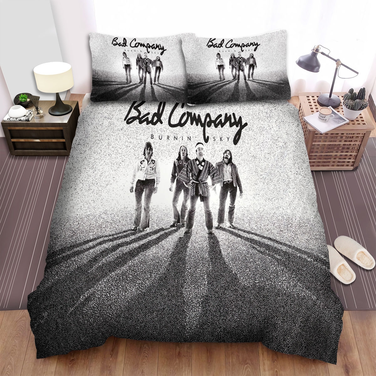 Bad Company Band Album Burnin' Sky Bed Sheets Spread Duvet Cover Bedding Set - Unique Anime Apparel for Fans