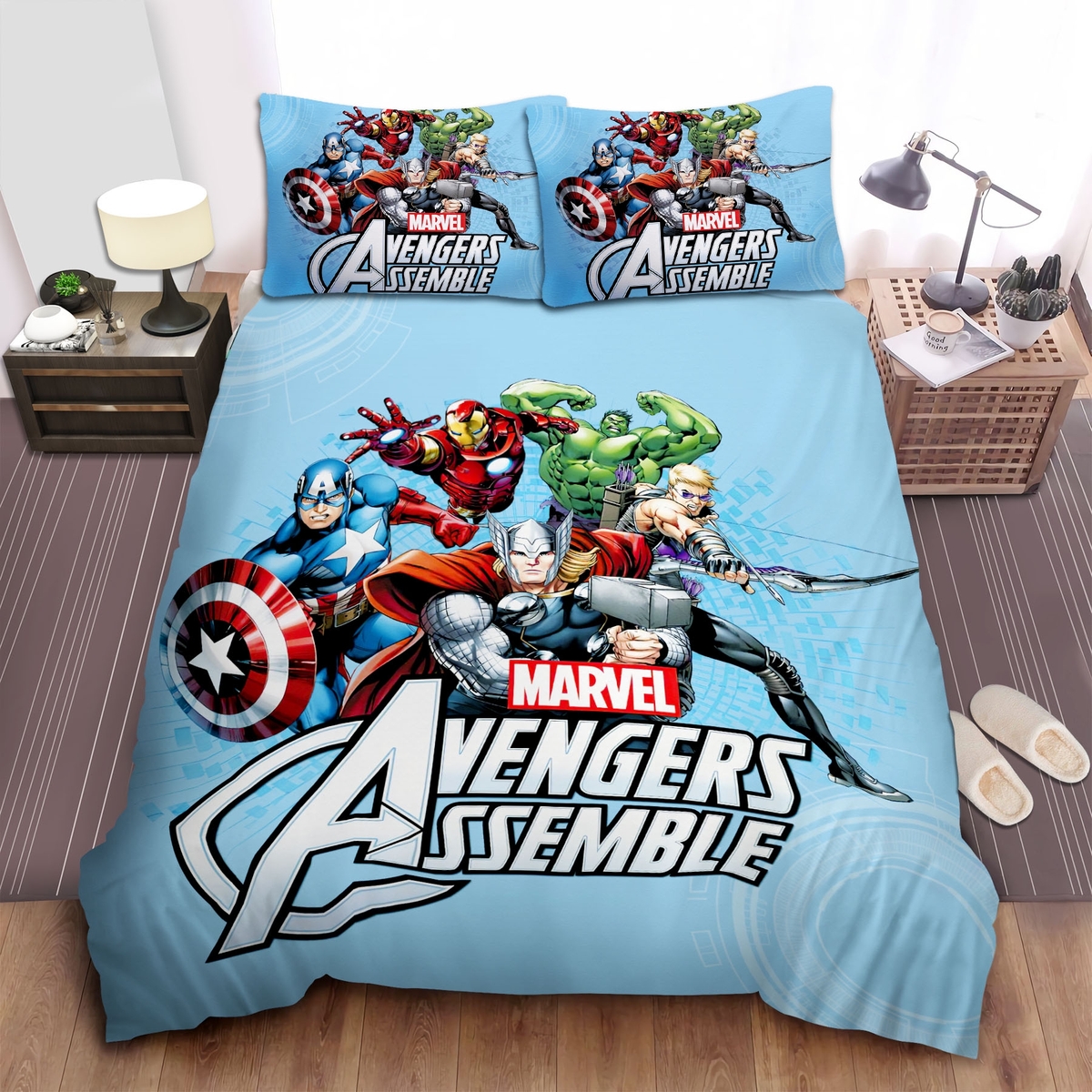 Bedding Set Marvel Avengers Assemble Bed In A Bag (Duvet Cover & Pillow Cases) - Unique Anime Apparel for Fans
