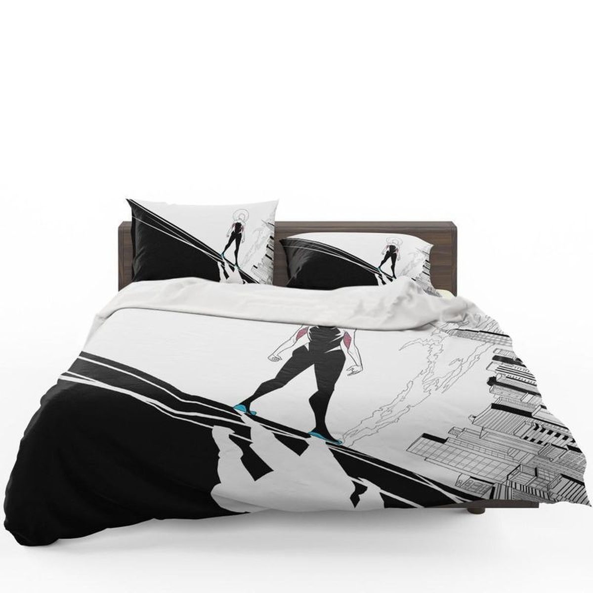 Bedding Set Marvel Comics Spider-Gwen (Duvet Cover & Pillow Cases) - Unique Anime Apparel for Fans