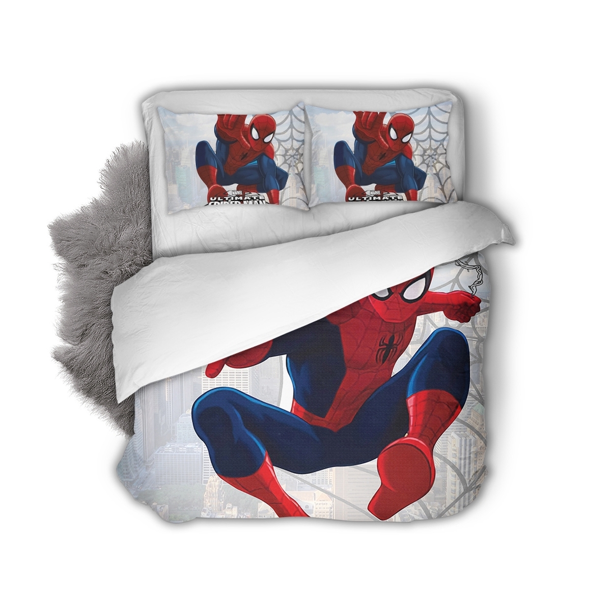 Bedding Set Marvel Spider Man Boys - Unique Anime Apparel for Fans