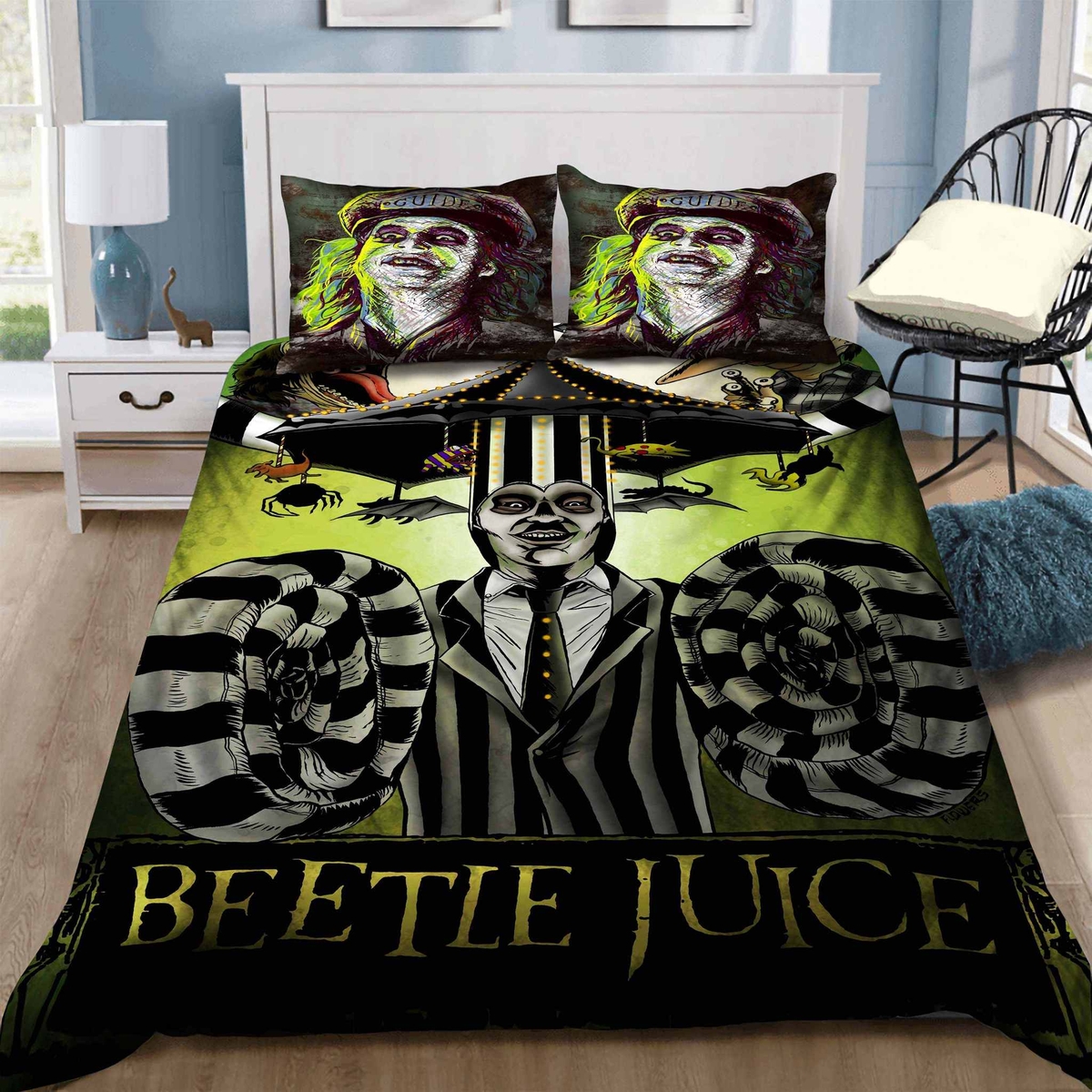 Beetlejuice Bedding Set Sleepy (Duvet Cover & Pillow Cases) - Unique Anime Apparel for Fans