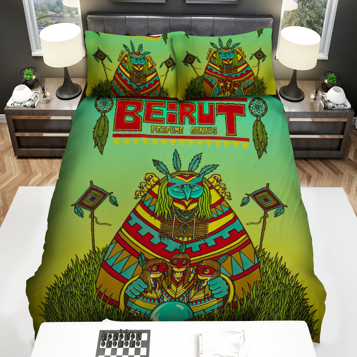 Beirut Band Perfume Genius Bed Sheets Spread Duvet Cover Bedding Set - Unique Anime Apparel for Fans