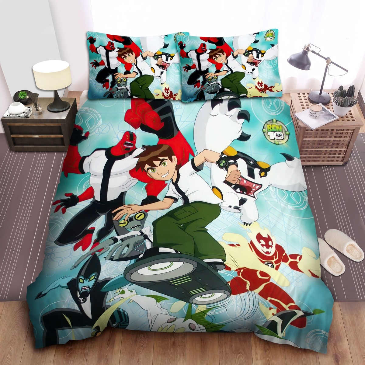 Ben 10 Pyronite And Others Bed Sheets Spread Duvet Cover Bedding Set - Unique Anime Apparel for Fans