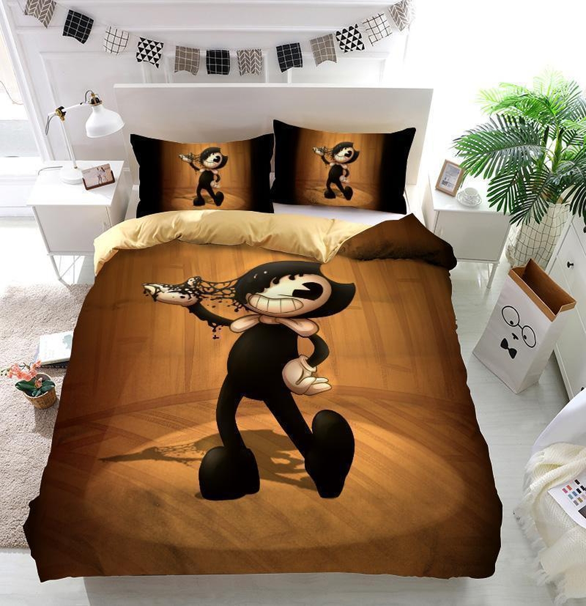 Bendy And The Ink Machine Custom Duvet Cover Bedding Set - Unique Anime Apparel for Fans