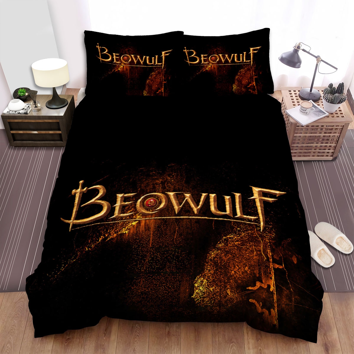Beowulf Movie Poster 5 Bed Sheets Spread Duvet Cover Bedding Set - Unique Anime Apparel for Fans