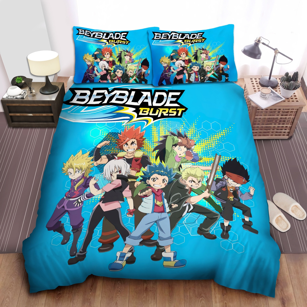 Beyblade Bed Sheets Spread Comforter Duvet Cover Bedding Set - Unique Anime Apparel for Fans