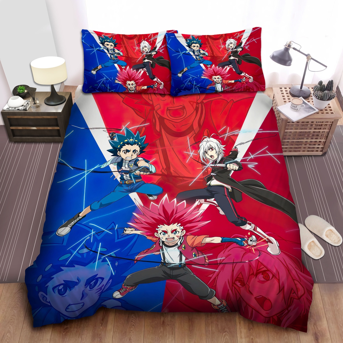 Beyblade Burst Bed Sheets Spread Comforter Duvet Cover Bedding Set - Unique Anime Apparel for Fans