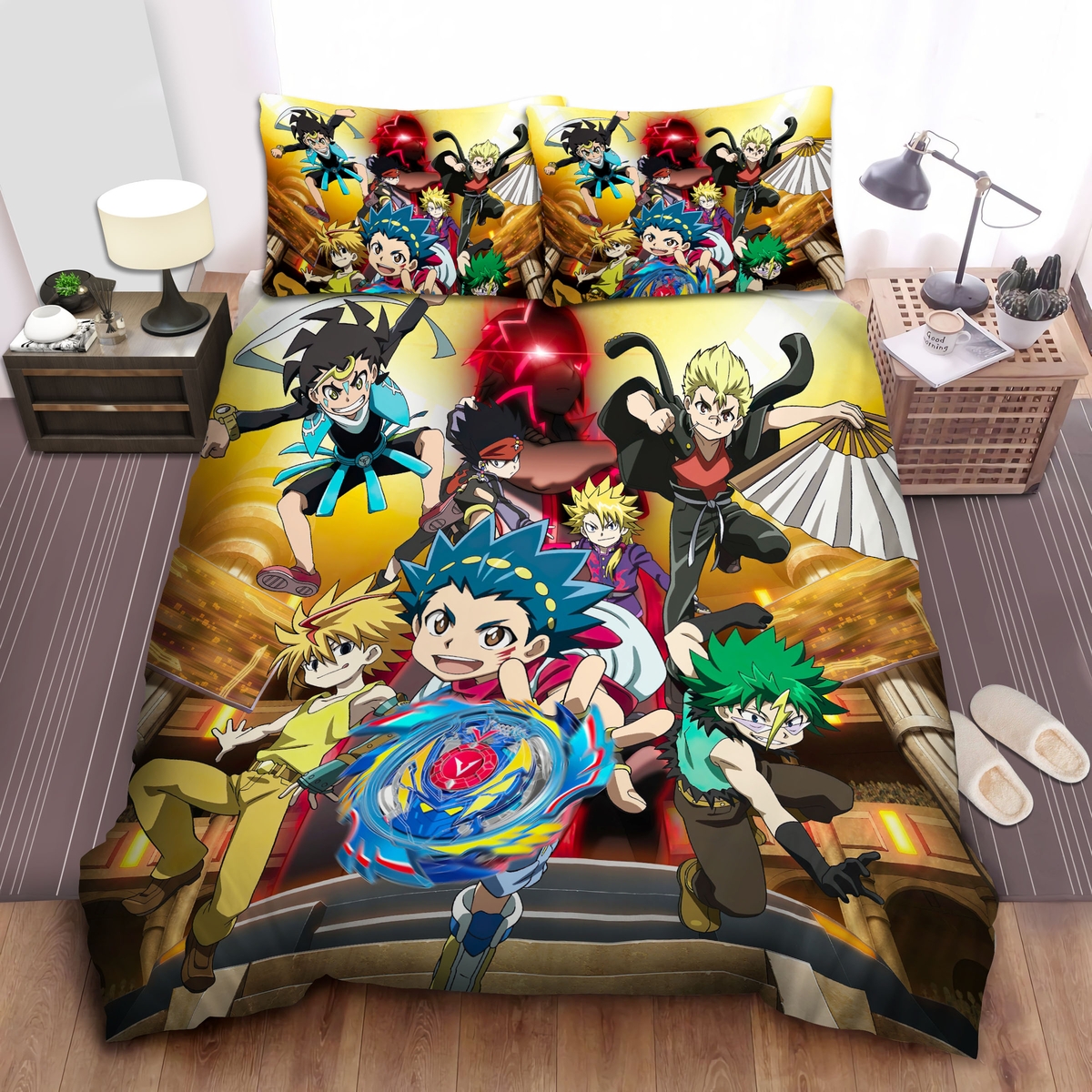 Beyblade Burst Evolution Bed Sheets Spread Duvet Cover Bedding Set - Unique Anime Apparel for Fans