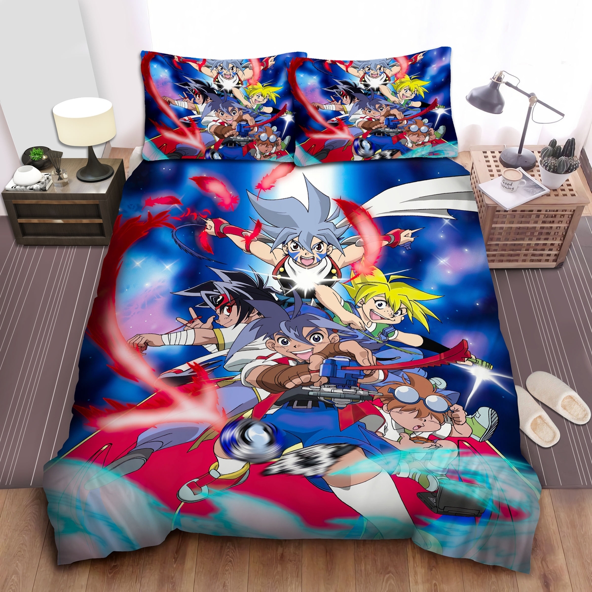 Beyblade First Generation Anime Bed Sheets Spread Duvet Cover Bedding Set - Unique Anime Apparel for Fans