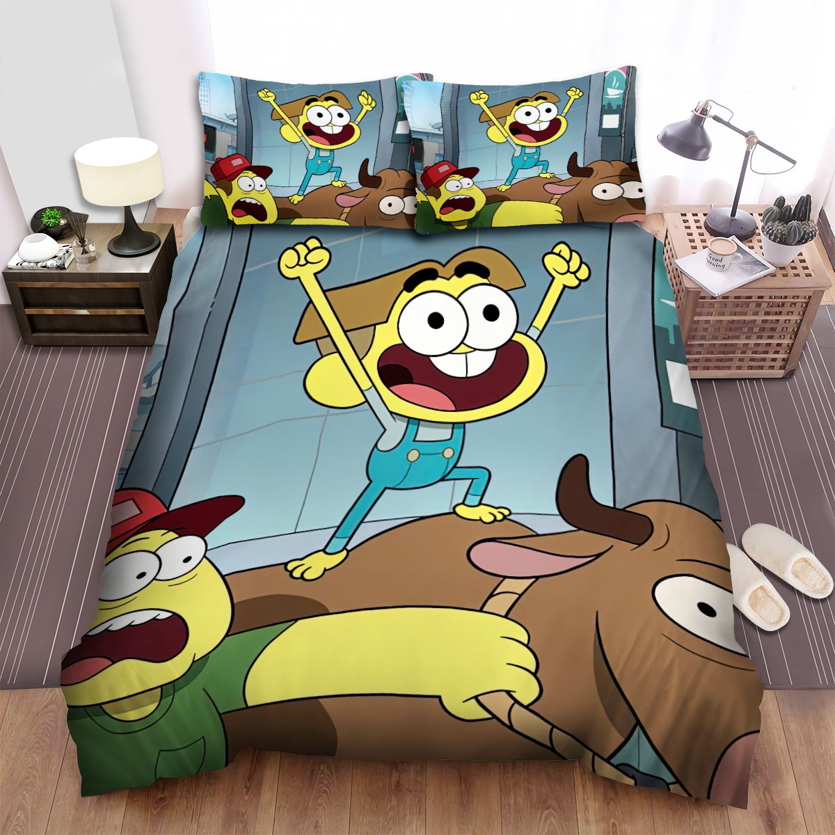 Big City Greens Cricket And Bill Bed Sheets Spread Duvet Cover Bedding Set - Unique Anime Apparel for Fans