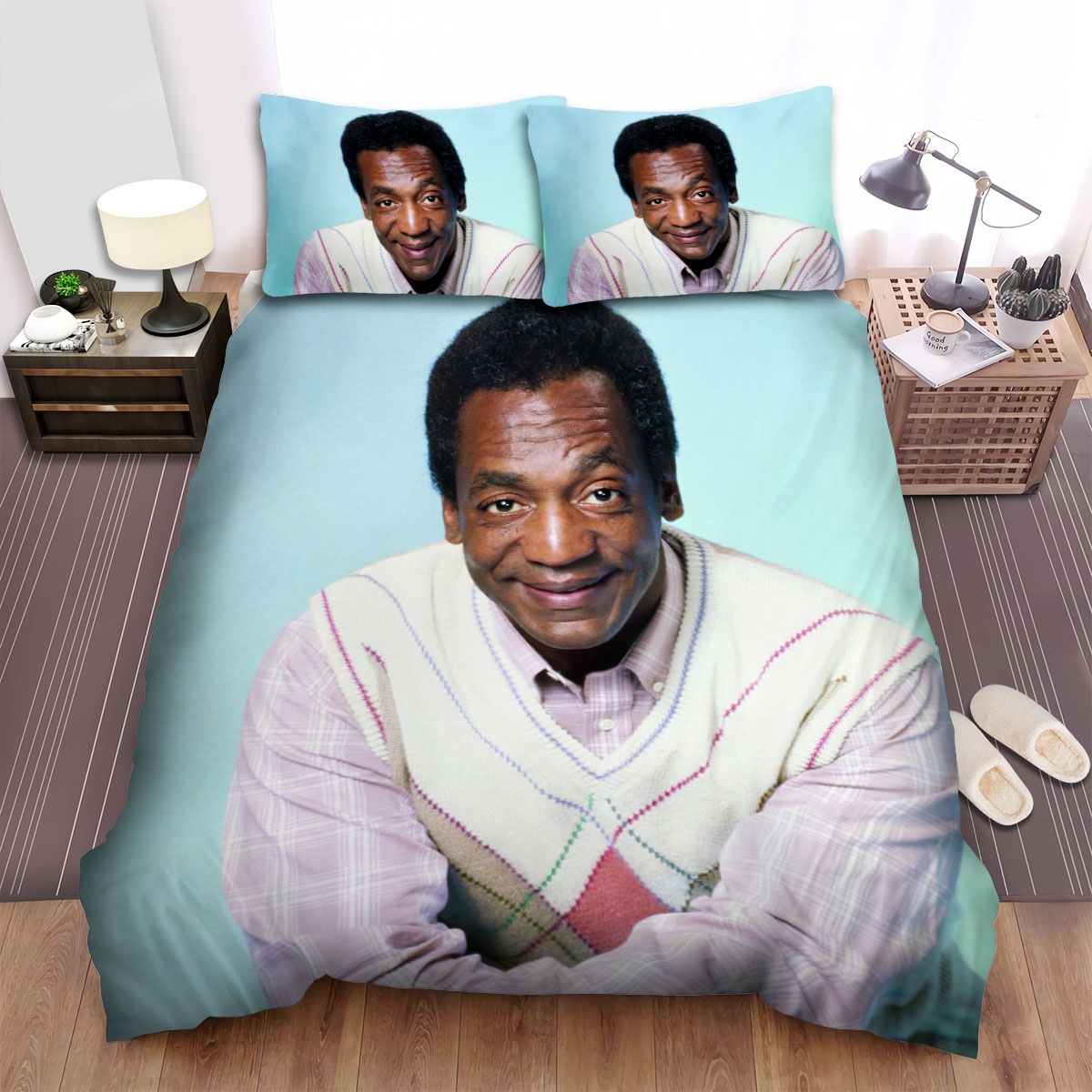 Bill Cosby Sitting Bed Sheets Spread Duvet Cover Bedding Set - Unique Anime Apparel for Fans
