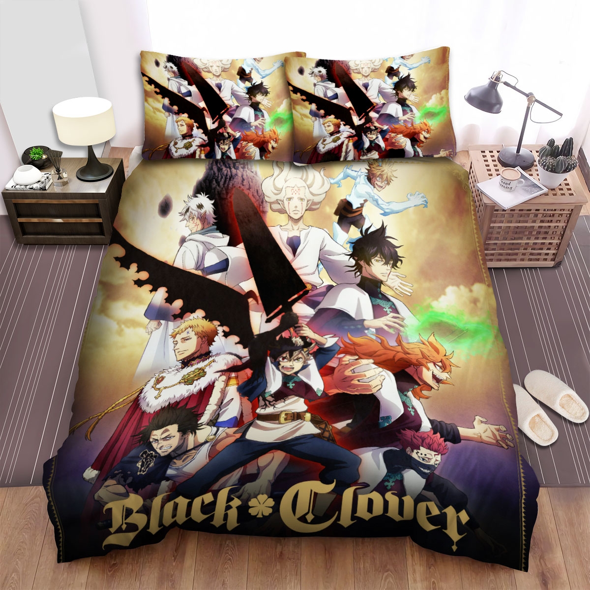 Black Clover Season 2 Characters Bed Sheets Spread Duvet Cover Bedding Set - Unique Anime Apparel for Fans