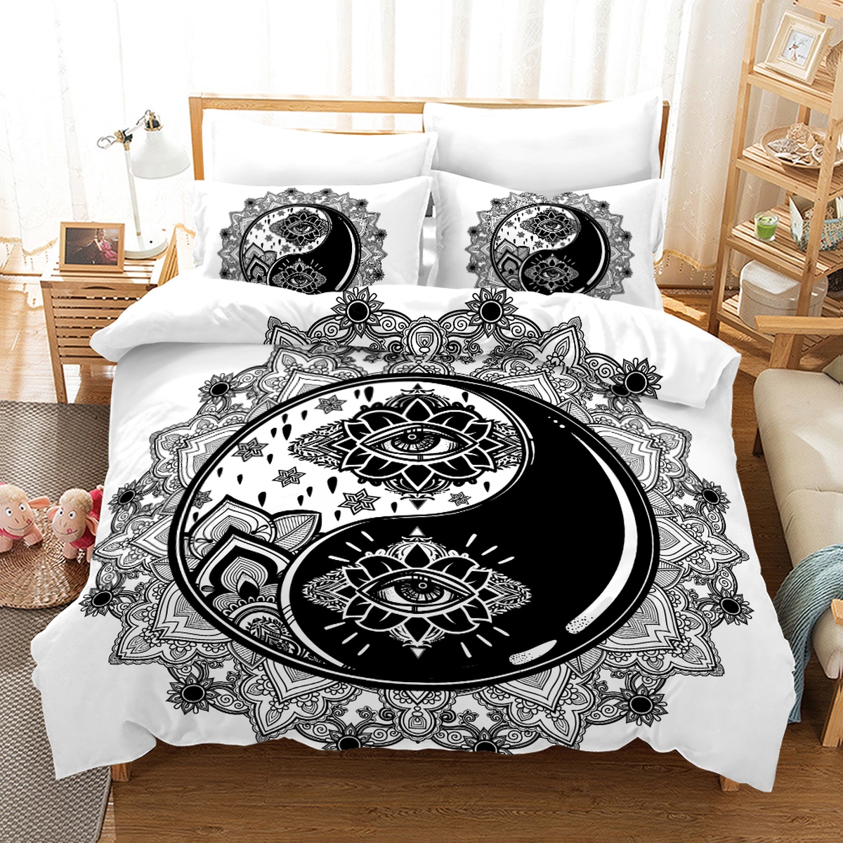 Black Gold 9 Duvet Cover Bedding Set - Unique Anime Apparel for Fans