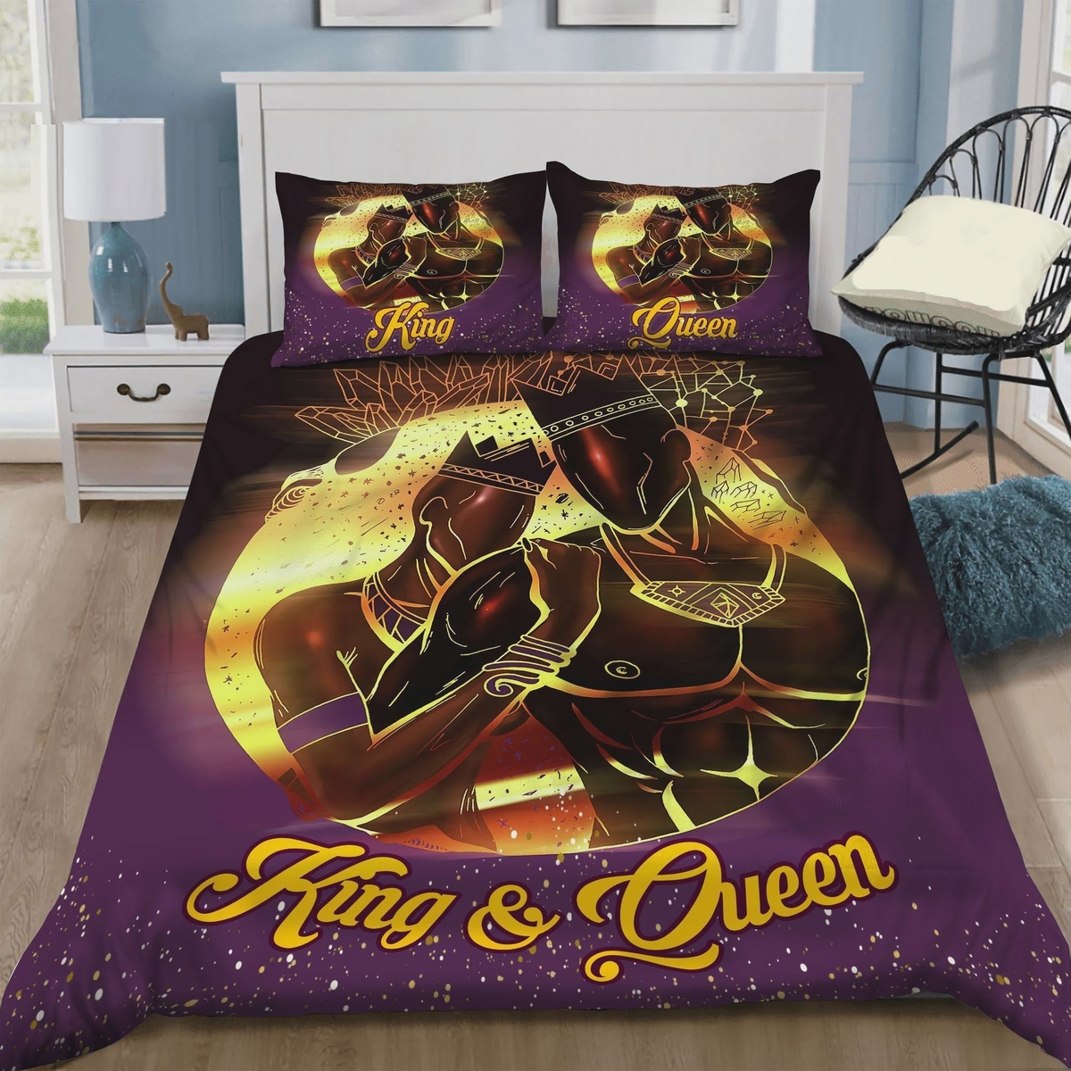 Black King And Queen Bed Sheets Spread Duvet Cover Bedding Set - Unique Anime Apparel for Fans