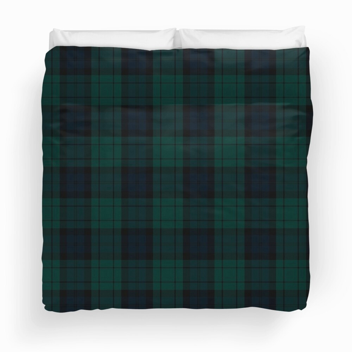 Black Watch Tartan Duvet Cover Bedding Set - Unique Anime Apparel for Fans