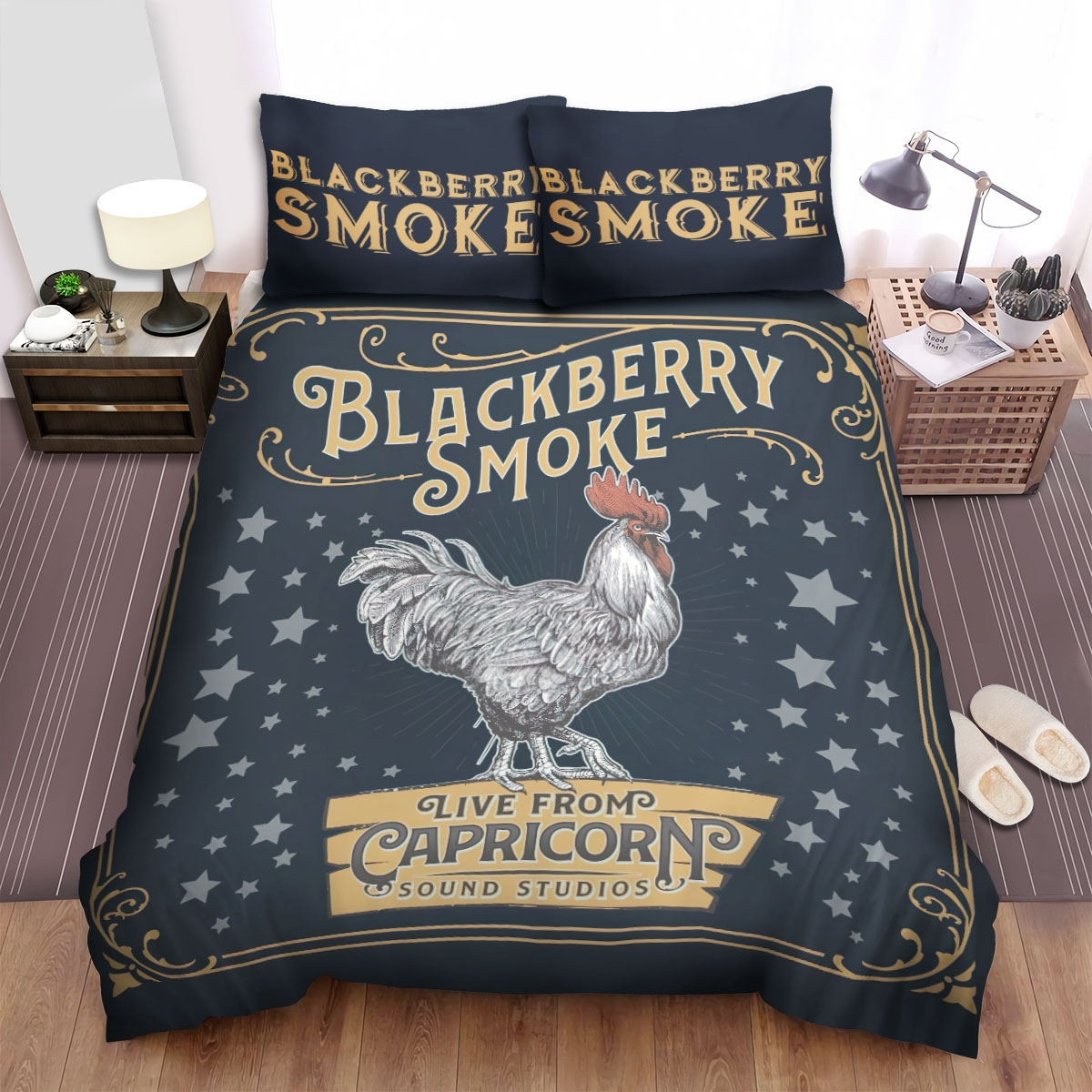 Blackberry Smoke Live From Capricorn Bed Sheets Spread Duvet Cover Bedding Set - Unique Anime Apparel for Fans
