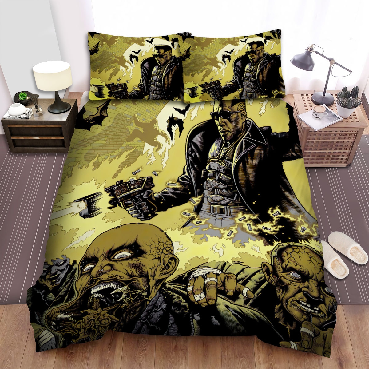 Blade Ii (2002) Monster Hunter Movie Poster Bed Sheets Spread Duvet Cover Bedding Set - Unique Anime Apparel for Fans