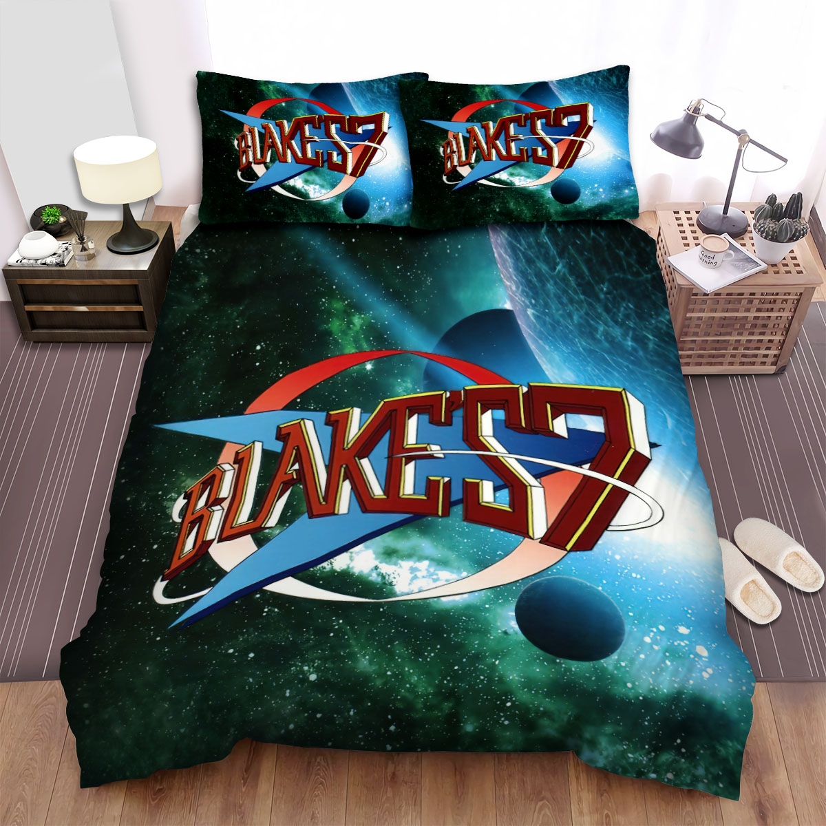 Blake's 7 Movie Poster 1 Bed Sheets Spread Comforter Duvet Cover Bedding Set - Unique Anime Apparel for Fans