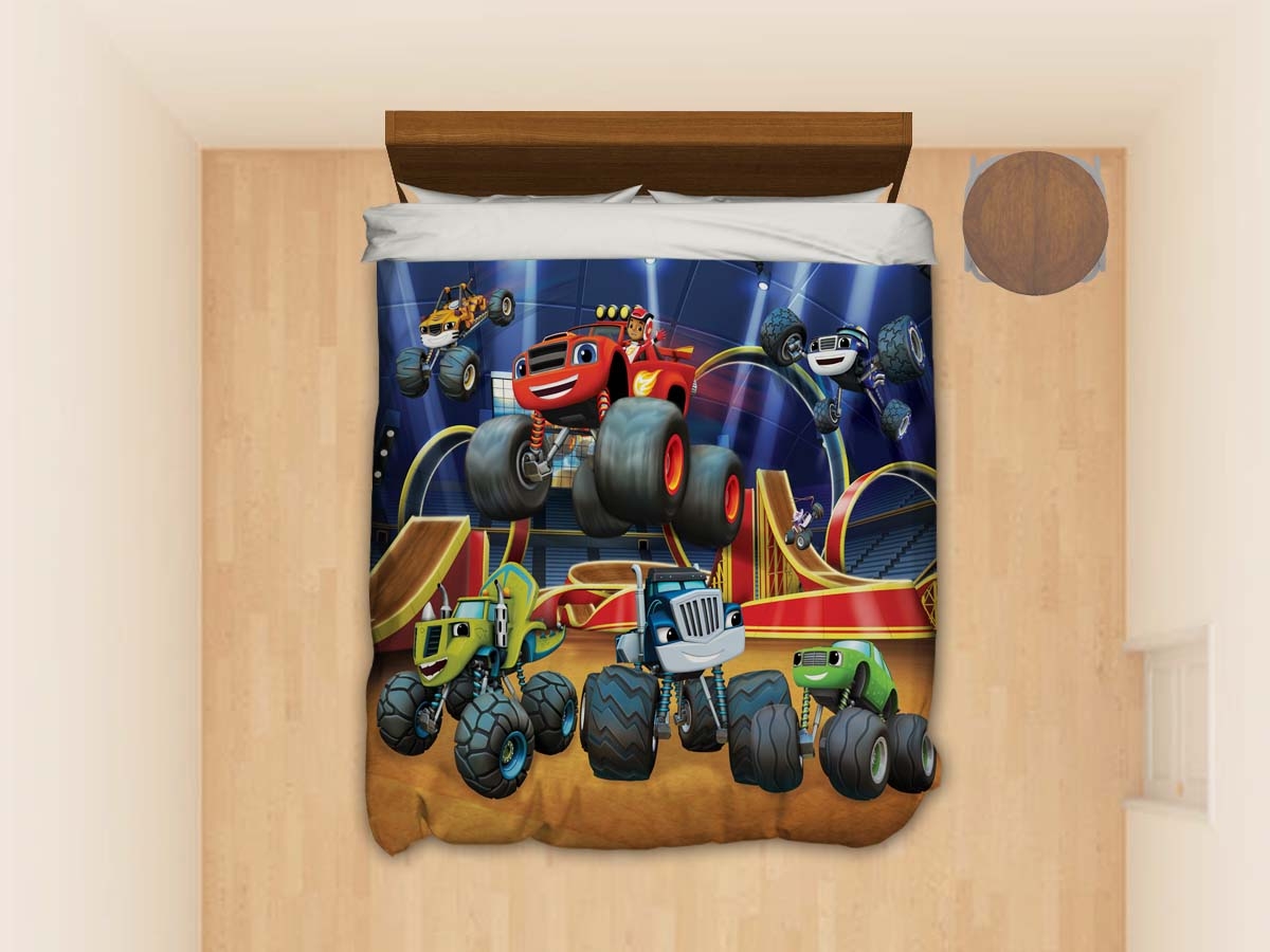 Blaze And The Monster Machines Version 075 Custom Bedding Set (Duvet Cover & Pillowcases) - Unique Anime Apparel for Fans