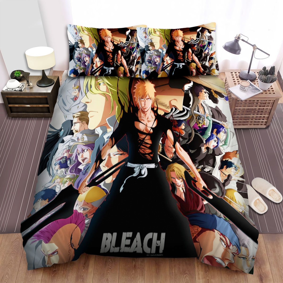 Bleach Characters Bed Sheets Spread Duvet Cover Bedding Set - Unique Anime Apparel for Fans