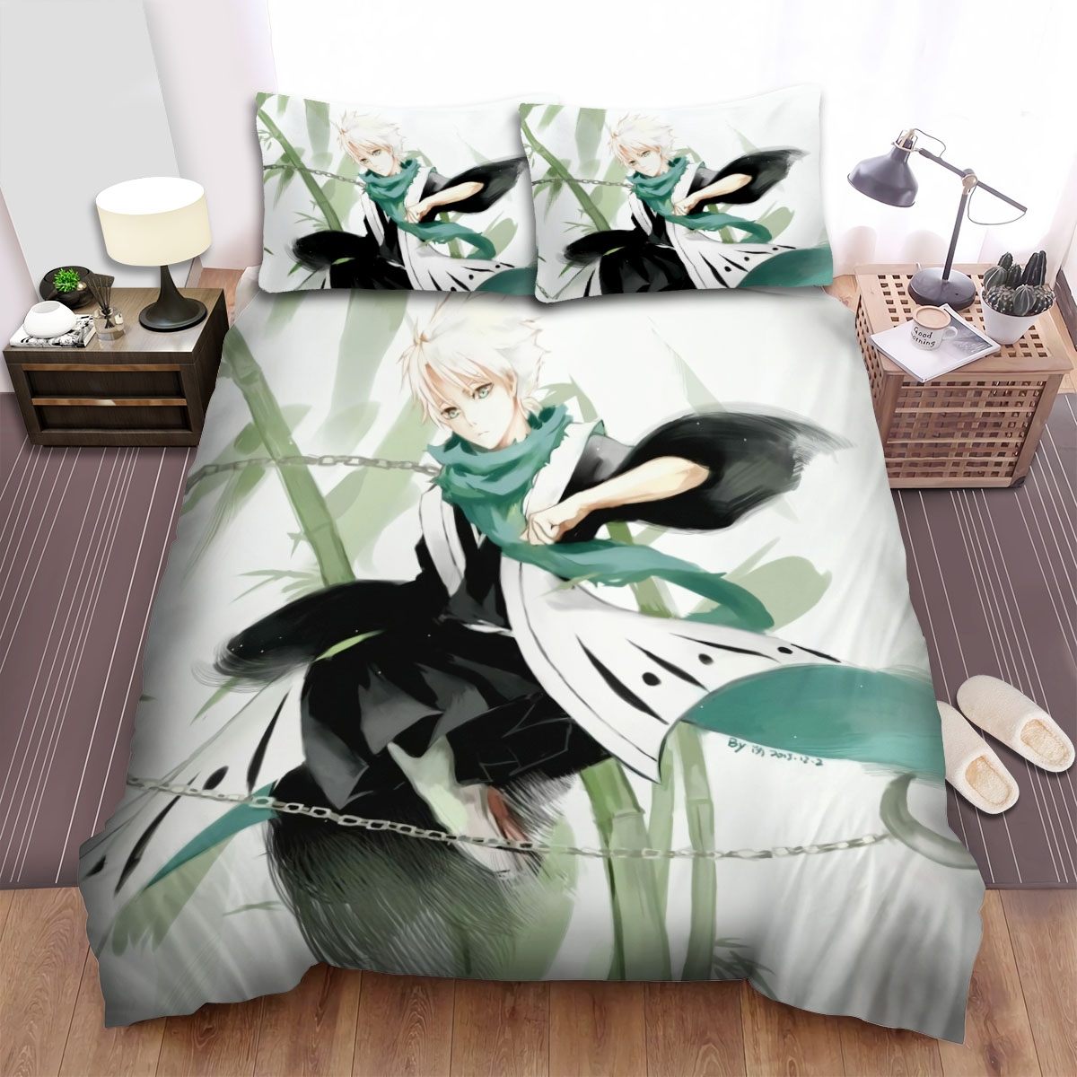 Bleach Toshiro Power Bed Sheets Spread Duvet Cover Bedding Set - Unique Anime Apparel for Fans