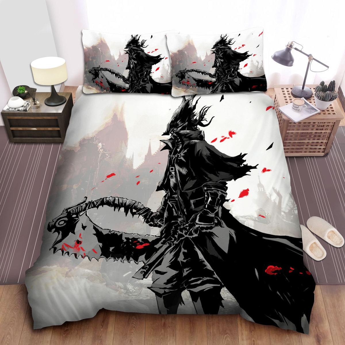 Bloodborne Black Suit Of Character Bed Sheets Spread Duvet Cover Bedding Set - Unique Anime Apparel for Fans