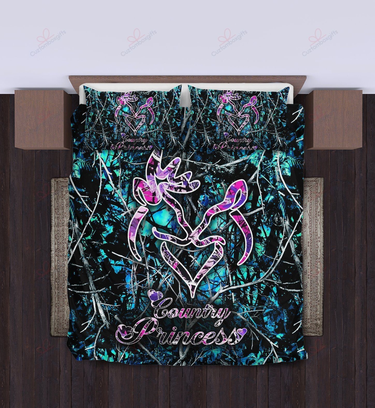 Blue Camo Girl Bedding Set (Duvet Cover & Pillow Cases) - Unique Anime Apparel for Fans