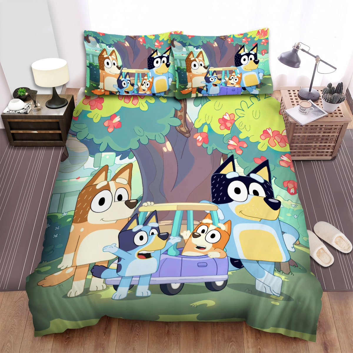 Bluey Animated Series Poster Bed Sheets Spread Duvet Cover Bedding Set - Unique Anime Apparel for Fans