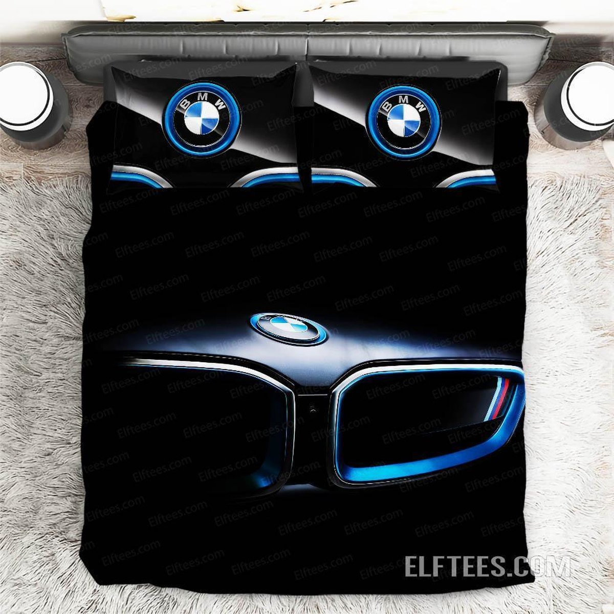Bmw Car Bed Sheets Spread Duvet Cover Bedding Set - Unique Anime Apparel for Fans