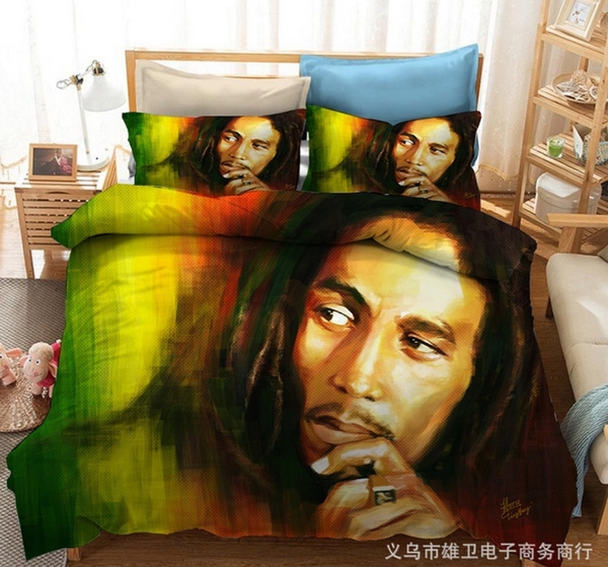 Bob Marley Bed Sheets Spread Duvet Cover Bedding Set - Unique Anime Apparel for Fans