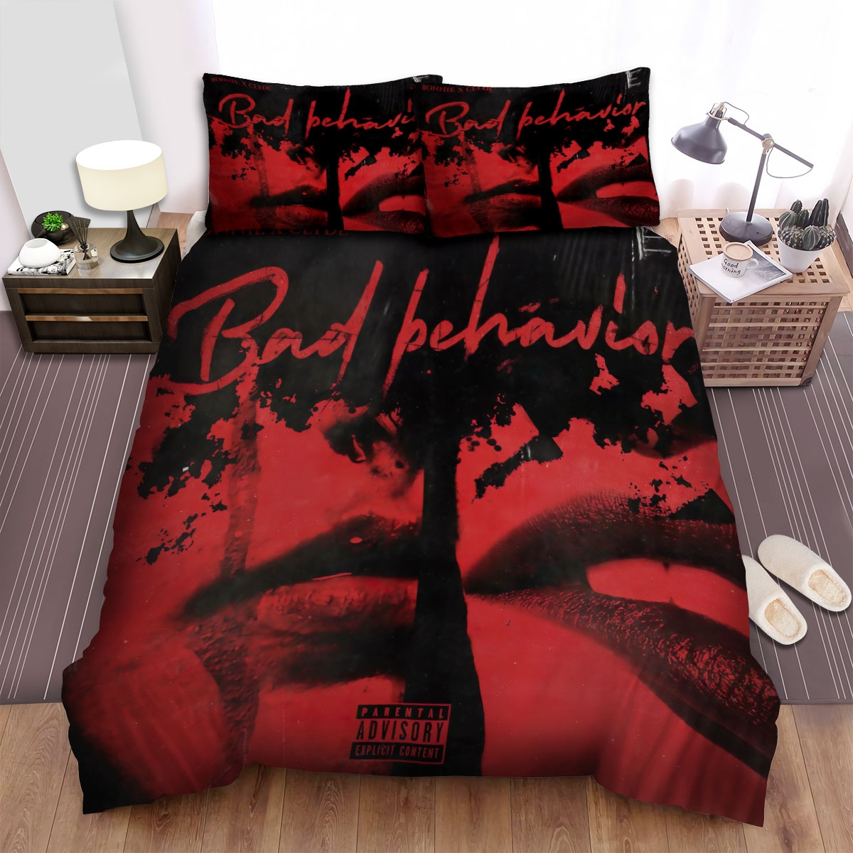 Bonnie & Clyde Bad Behavior Bed Sheets Spread Duvet Cover Bedding Set - Unique Anime Apparel for Fans