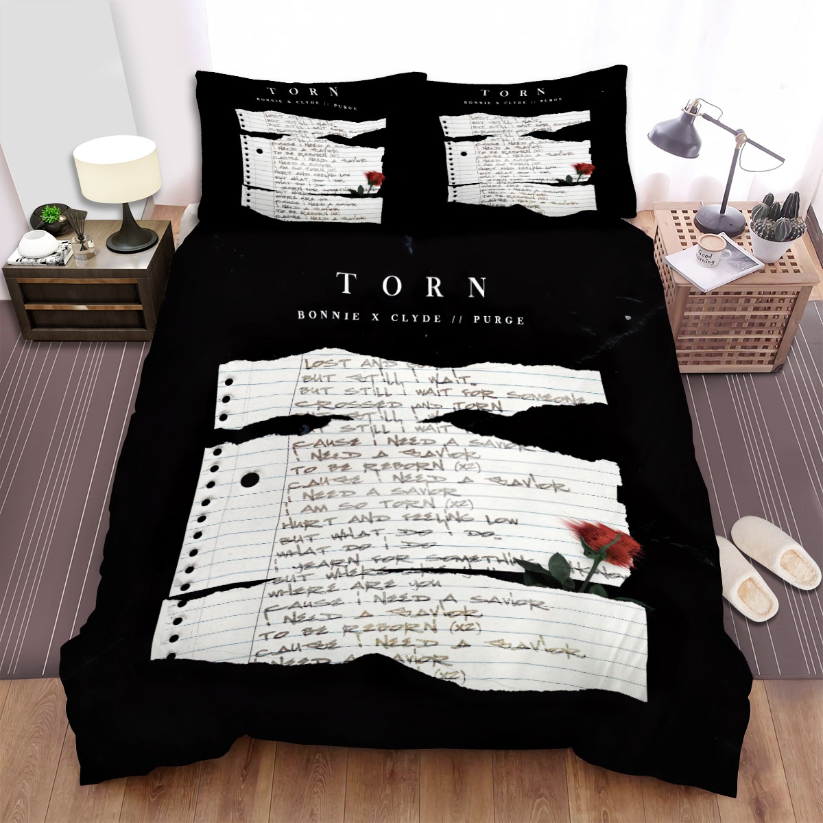 Bonnie & Clyde Torn Bed Sheets Spread Duvet Cover Bedding Set - Unique Anime Apparel for Fans