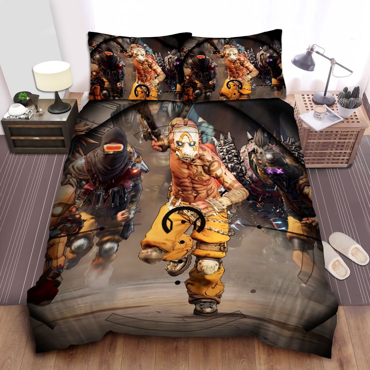 Borderlands 3 Aiming On The Psycho Bed Sheets Spread Duvet Cover Bedding Set - Unique Anime Apparel for Fans