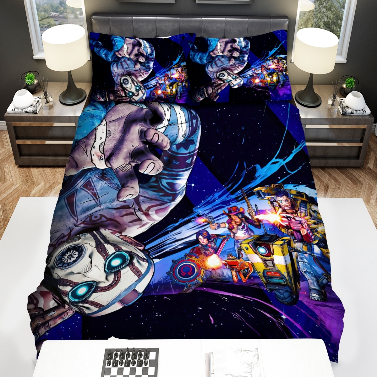 Borderlands The Pre-Sequel Season Pass Promo Art Bed Sheets Spread Duvet Cover Bedding Set - Unique Anime Apparel for Fans