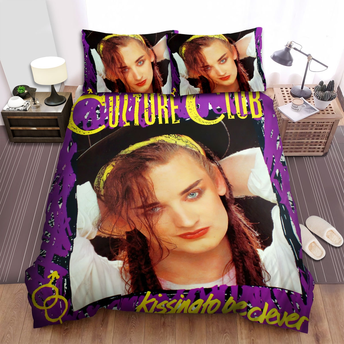 Boy George Culture Club Bed Sheets Spread Duvet Cover Bedding Set - Unique Anime Apparel for Fans
