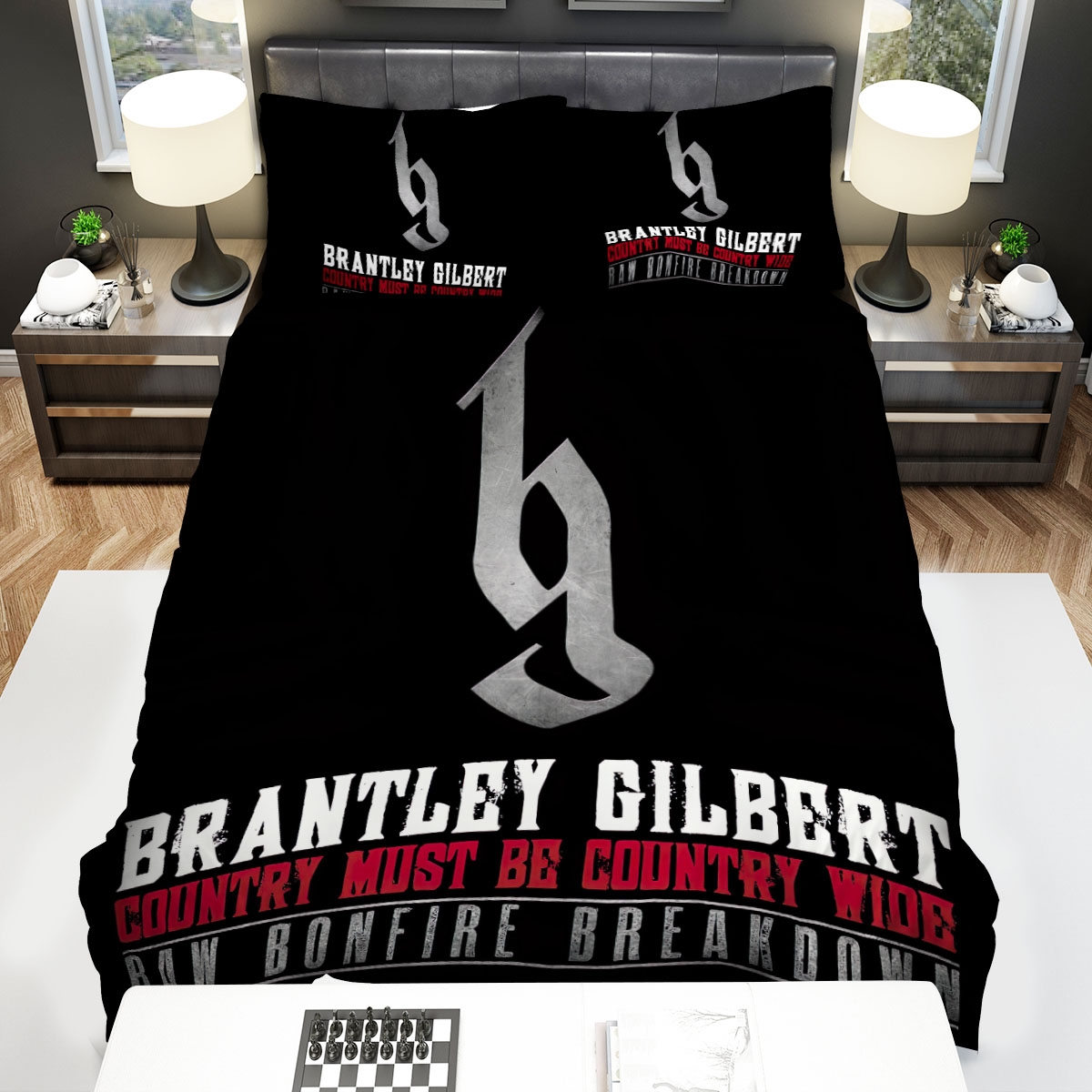 Brantley Gilbert Bed Sheets Spread Duvet Cover Bedding Set - Unique Anime Apparel for Fans